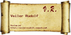 Veiler Rudolf névjegykártya